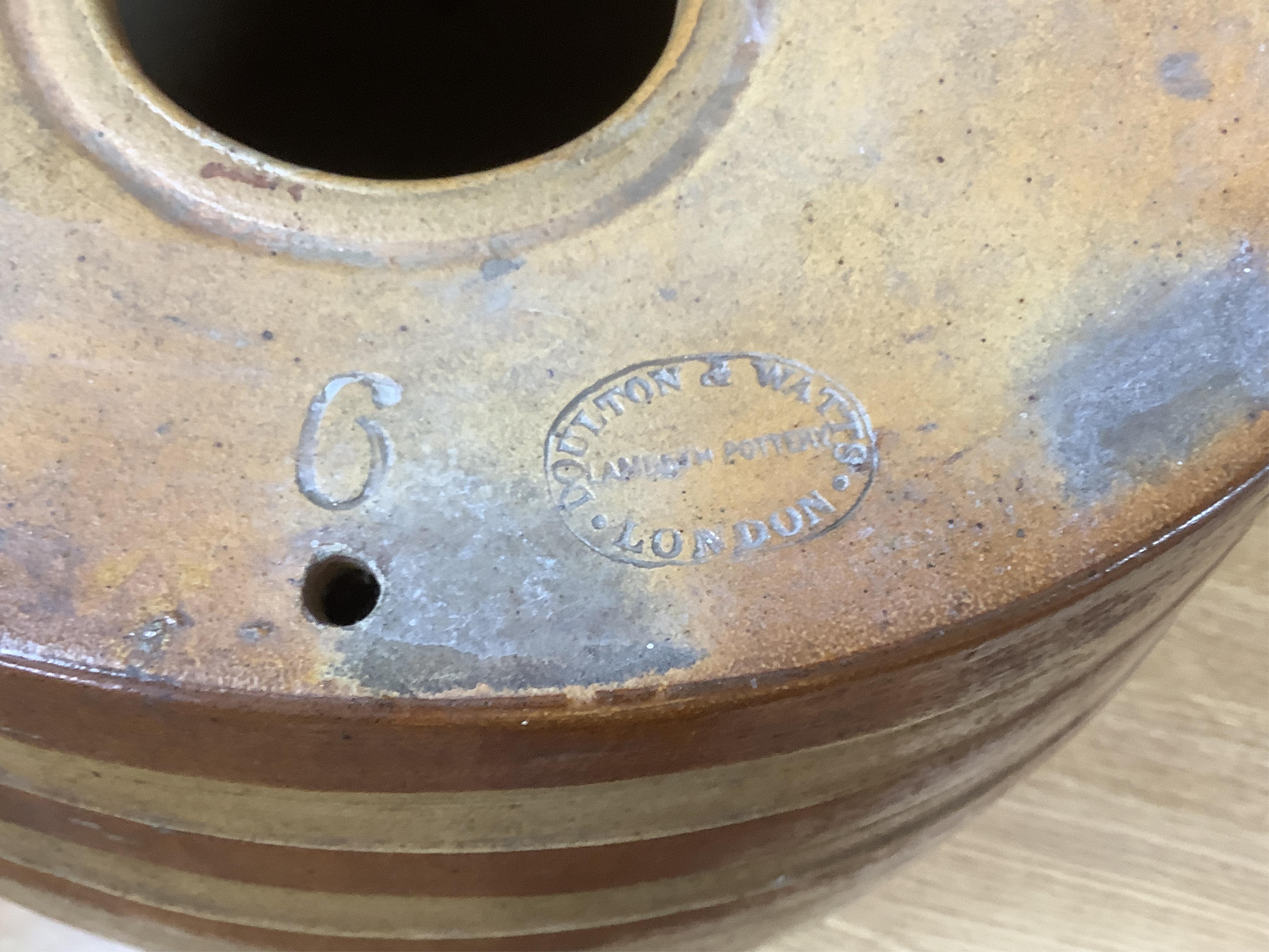 An early 19th century Doulton & Watts stoneware liquor barrel, 45cm high